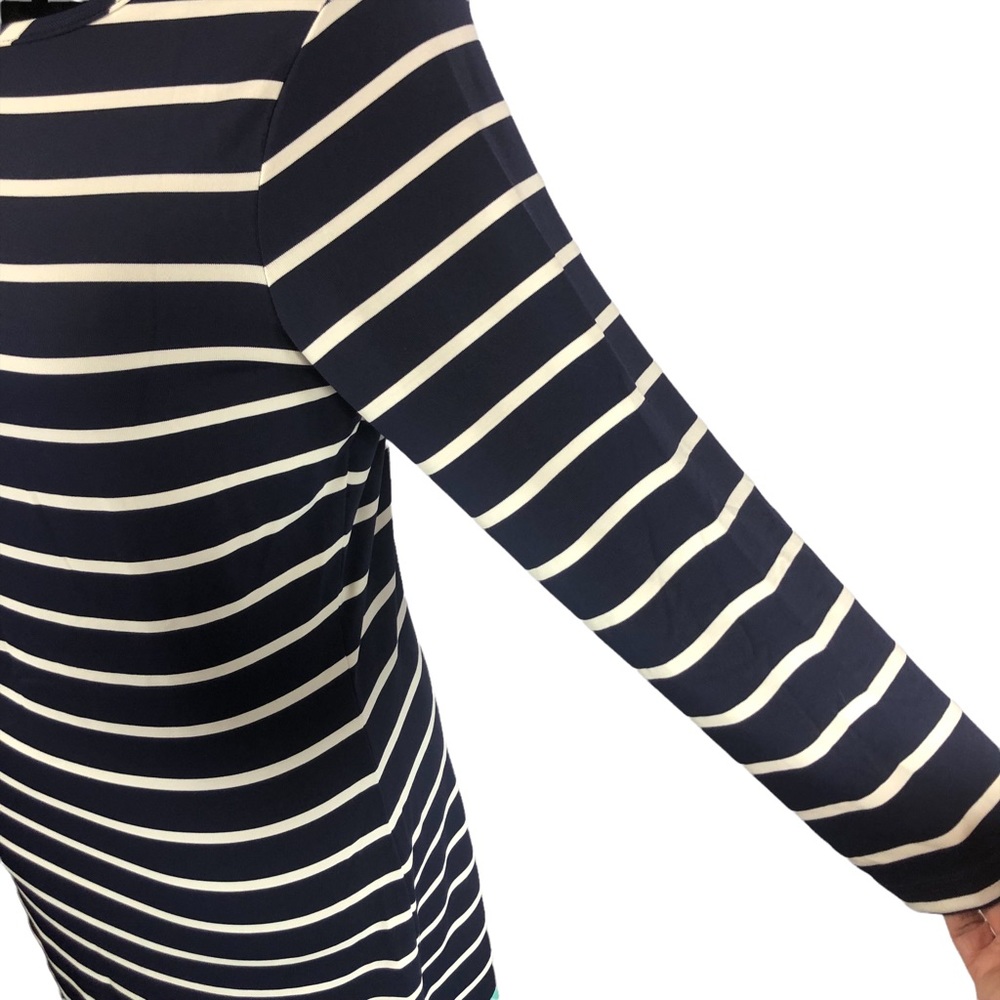 Southern Tide Navy Stripe Long Sleeve Dress size Small - Picture 3 of 10